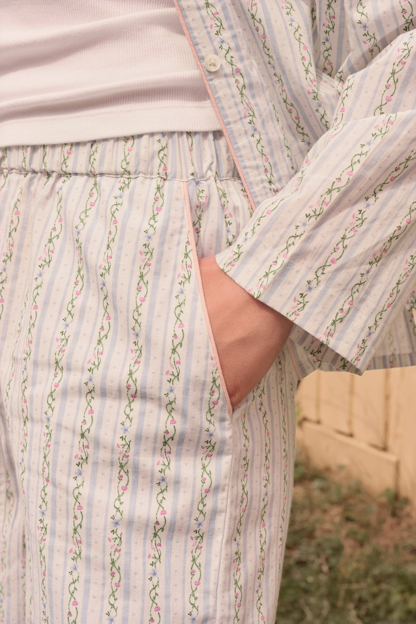 Heather bukser - Summer Stripe Blue